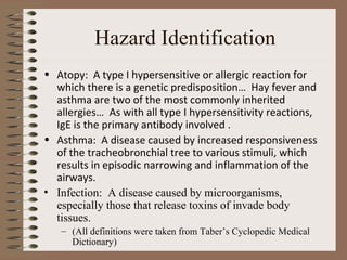 Risk Assessment The Hygiene Hypothesis | PPT