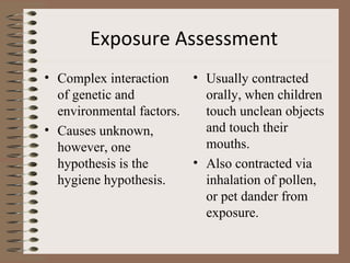 Too Clean Hypothesis Examples Risk Assessment The Hygiene Hypothesis | PPT