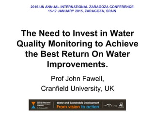 Risk assessment as a tool to improve water quality and the role of institutions of higher education