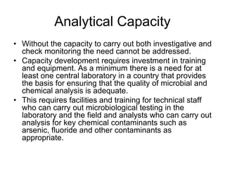 Risk assessment as a tool to improve water quality and the role of institutions of higher education