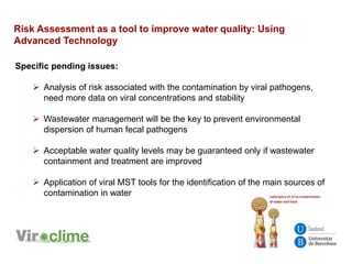 Risk assessment as a tool to improve water quality and the role of institutions of higher education