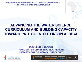 Risk assessment as a tool to improve water quality and the role of institutions of higher education