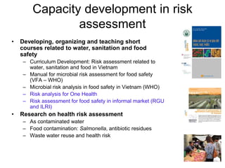Risk assessment as a tool to improve water quality and the role of institutions of higher education