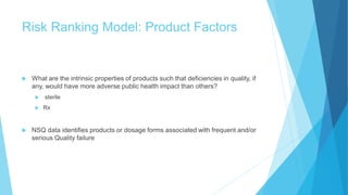 Cdsrx Risk Model CDSCO Risk Based Inspection presentation | PDF