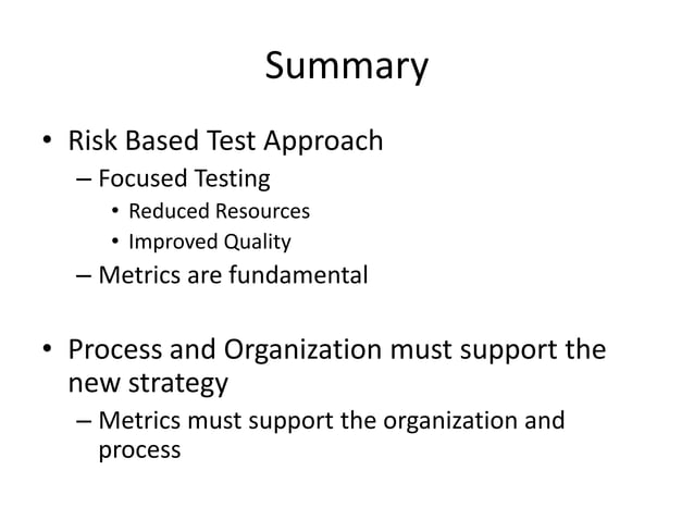 Risk based testing and random testing | PPTX | Web Development | Internet