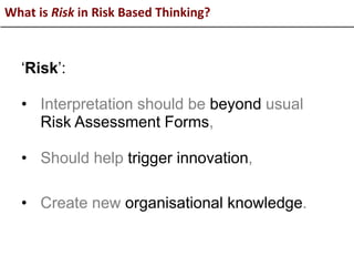 7Epsilon Risk Based Thinking - ASQ International Conference on Quality ...