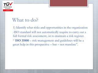 Iso Risk Identification Risk Based Thinking for the integrated Management System ISO 9001 - ISO ...