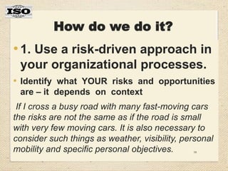 RISK BASED THINKING IN ISO 9001 2015.pptx | Business | Business and Finance