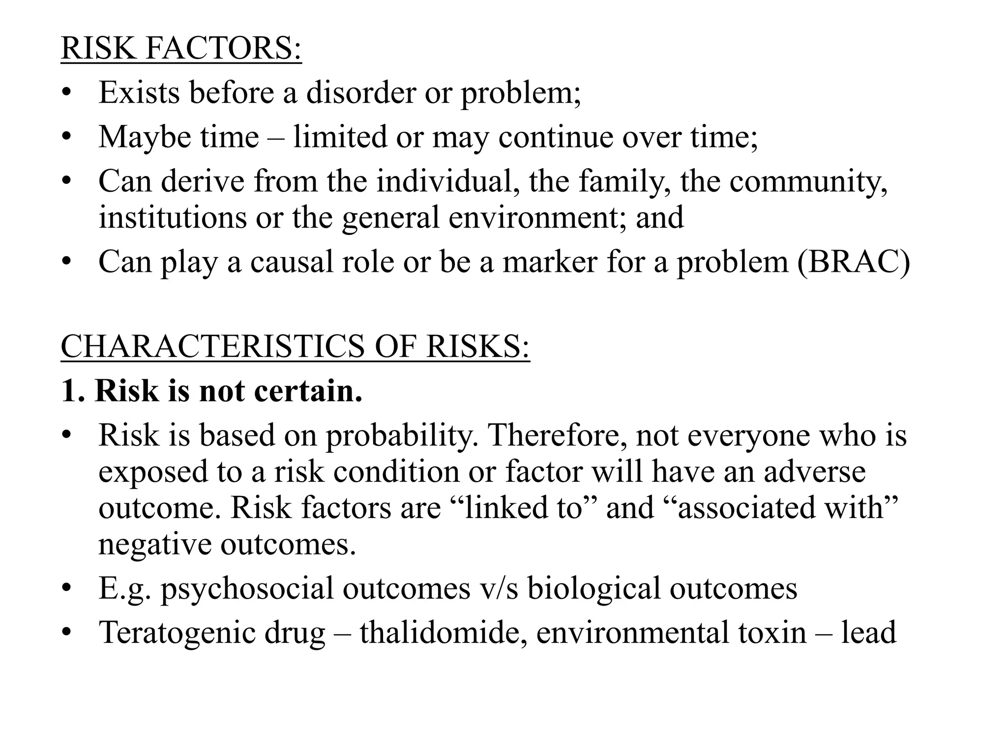 What Is Risque Not Risk concept of risk | PPTX