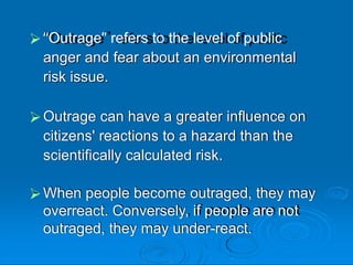 Outrage Activity Risk communication Introduction & application | PPTX