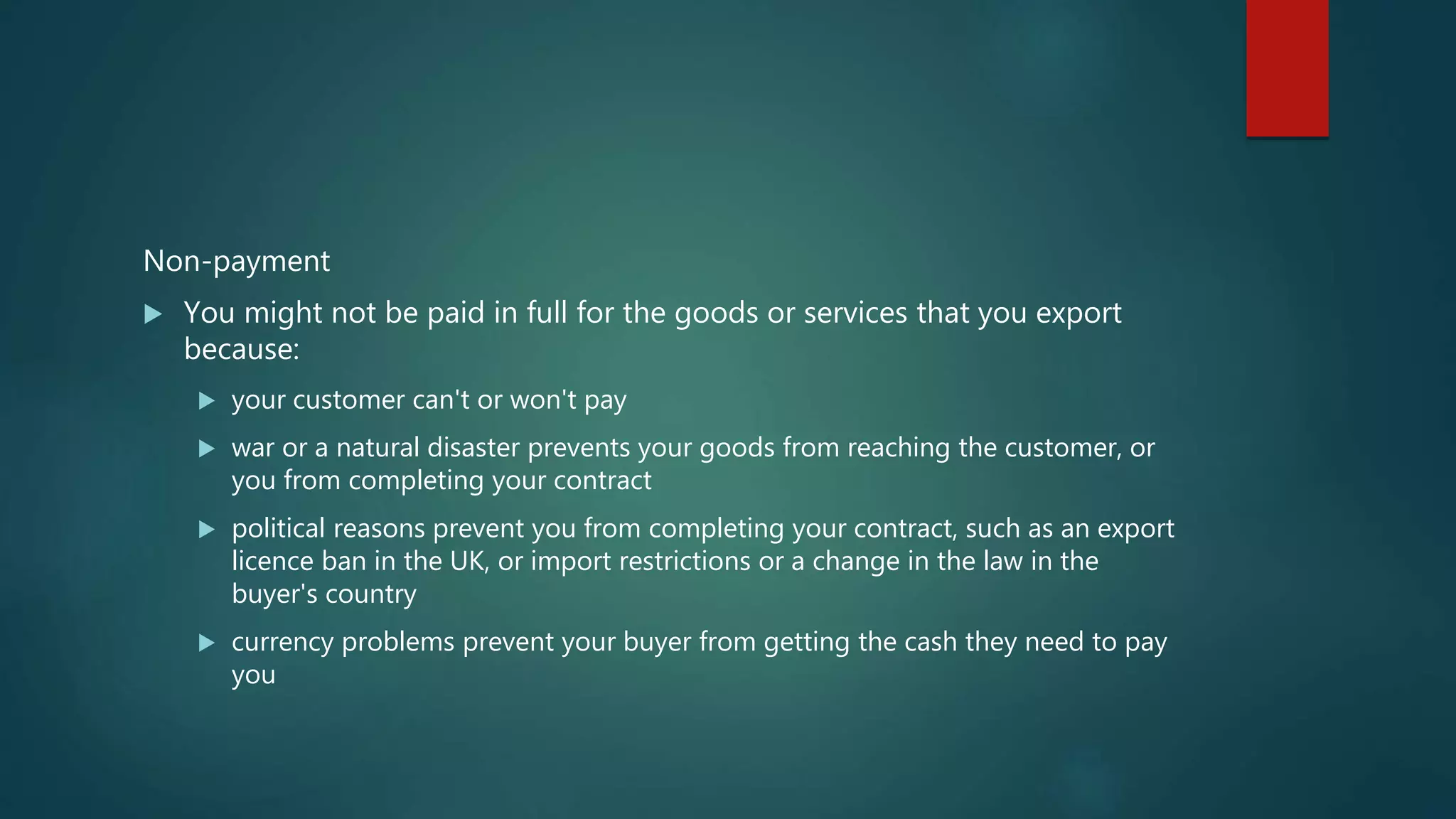 Risk covering documents for export and import business (International ...