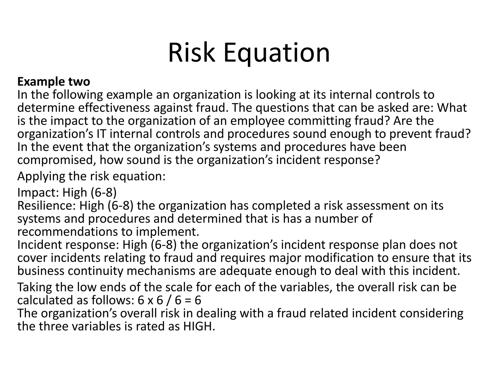 Risk Equation | PPT