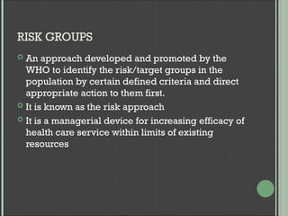 Risk factors in disease conditions notification | PPT