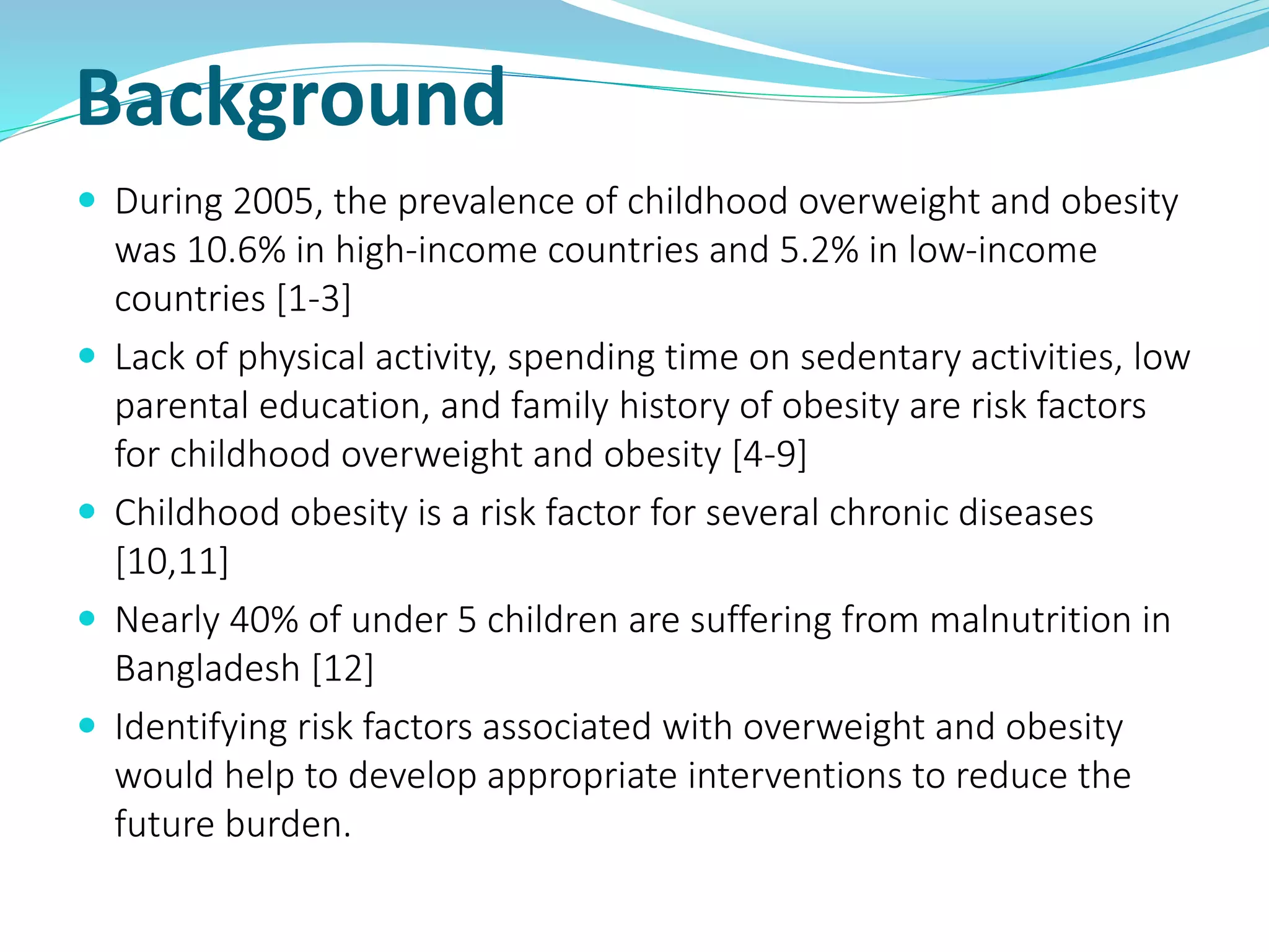 Risk factors associated with overweight and obesity among urban school ...
