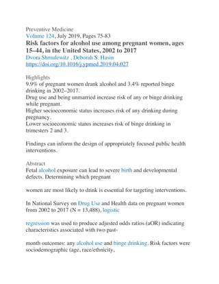 Alcohol and Your Pregnancy | National Institute on Alcohol Abuse and ...