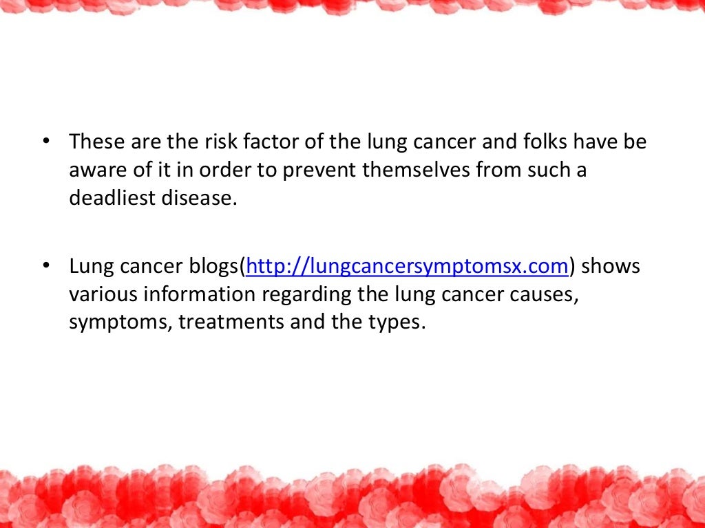Risk factors of lung cancer