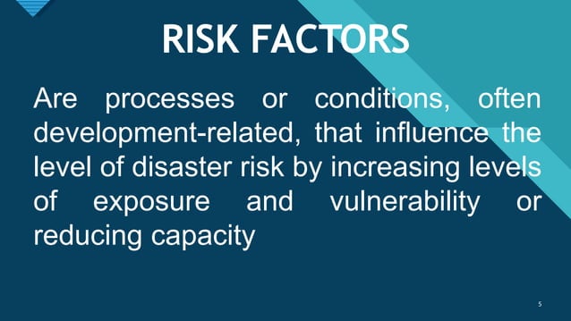 RISK FACTORS UNDERLYING DISASTERS.pptx | Medical Health