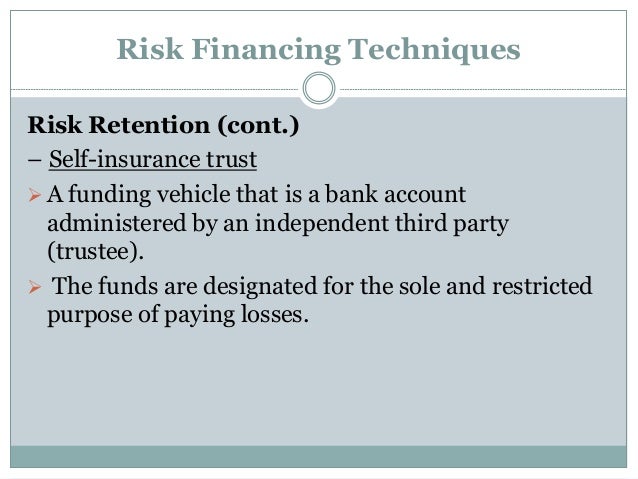 Risk financing