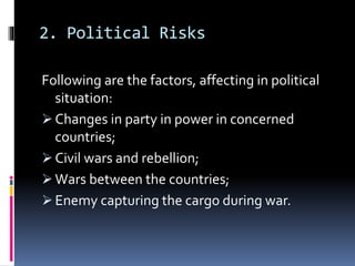 Risk in international trade by Shahnawaz | PDF