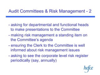 Risk management and the role of the audit committee | PPT