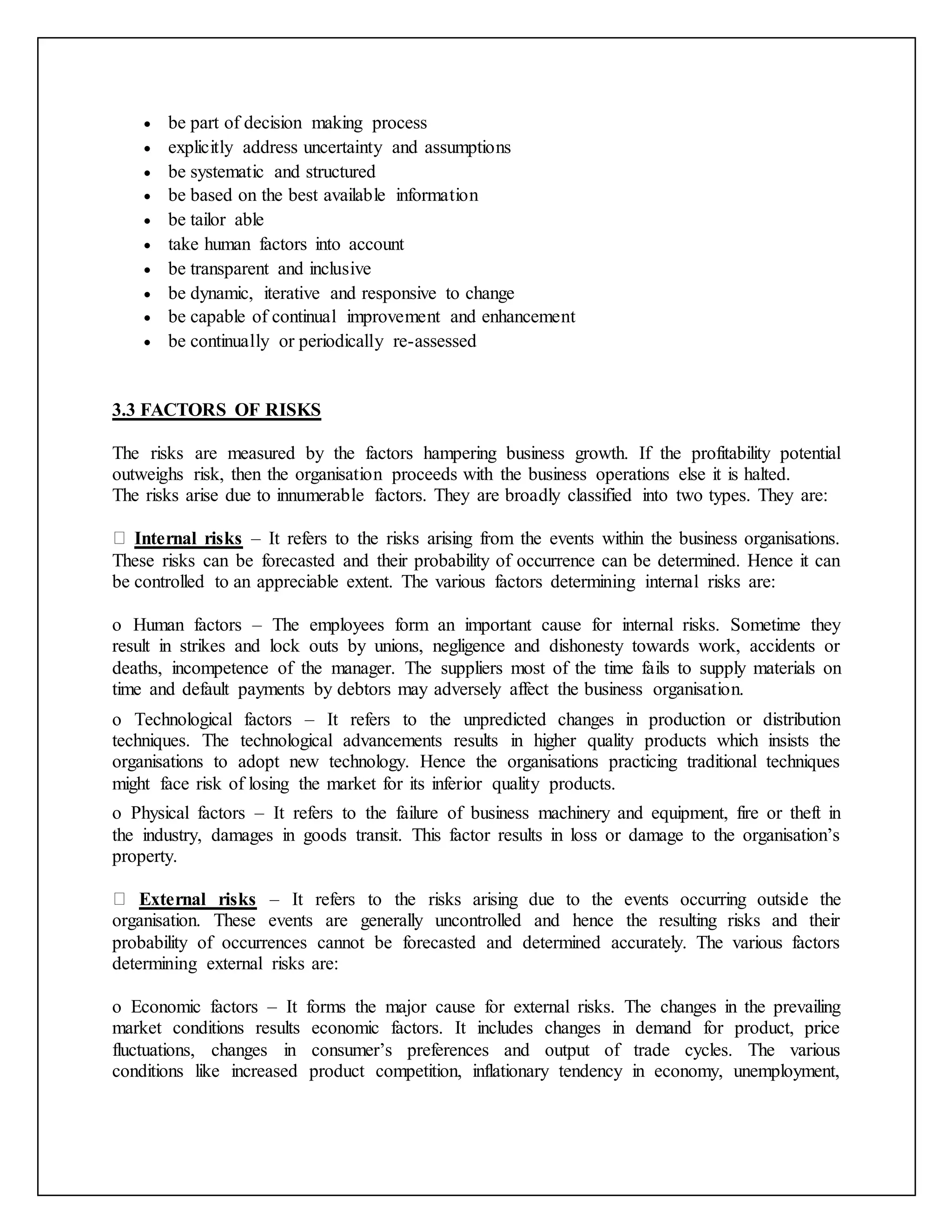 Project report on Risk management in insurance sector | DOCX