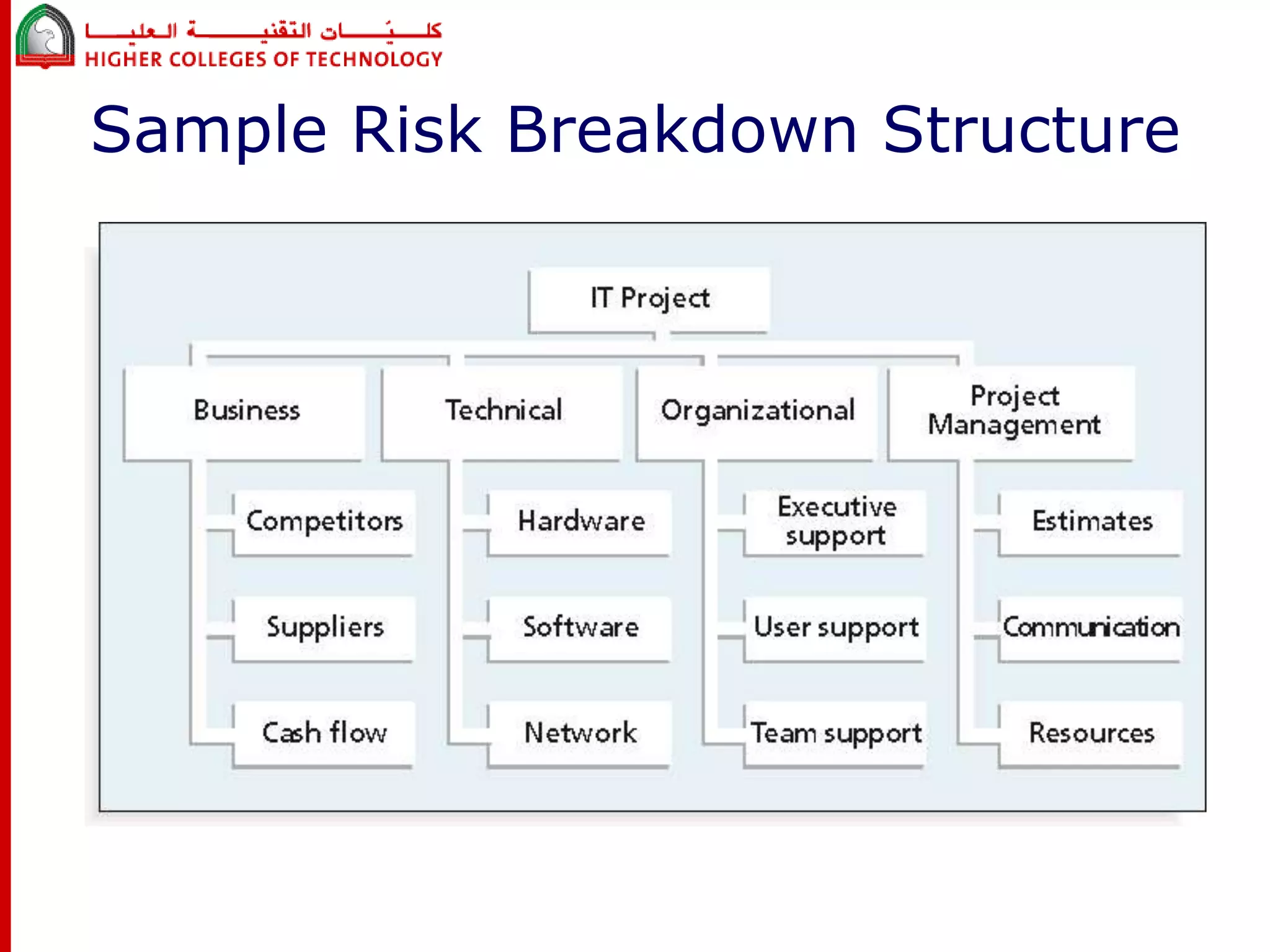 Sample Risk Breakdown Structure 
 