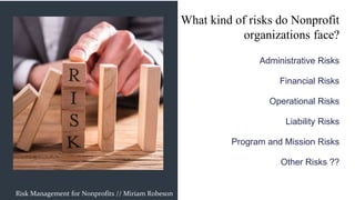 Non Financial Risk Management Programs Nonprofit Risk management | PPTX