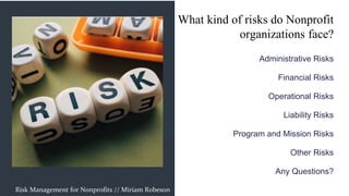 Nonprofit Risk management