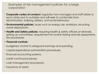 Risk Management Policy Risk Index Risk assessment | PPTX