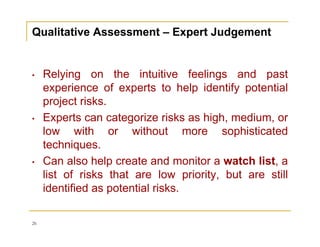 Expert Judgment Risk Technique Risk management concepts and learning | PDF