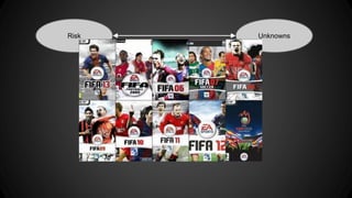 Risk Unknowns 
The more unknowns 
you have, the greater 
your risk 
So… we should all eliminate 
unknowns then, right? 
 