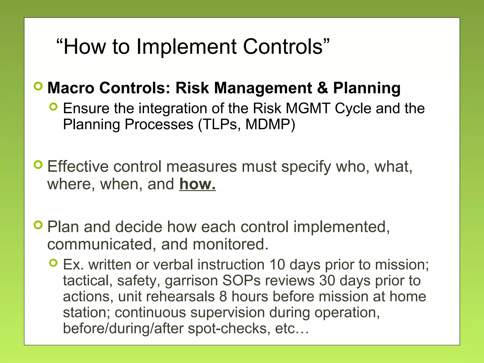 Military + Civilian Best Practices: Risk Management ver 1.1 | PPT