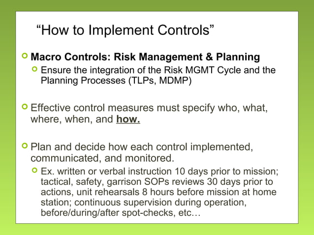 Military + Civilian Best Practices: Risk Management ver 1.1 | PPT