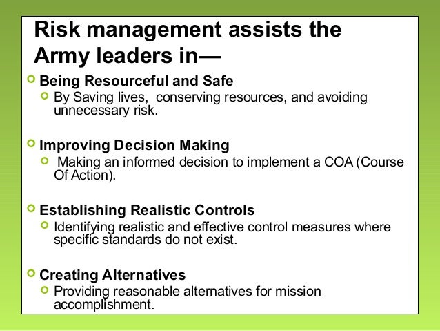 Army Risk Management Manual