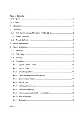 Flight Risk Table Risk Management Assessement for Loss of Control In Flight | PDF