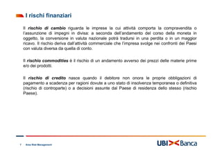 Risk Management e gestione dei rischi finanziari | PDF