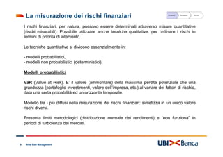Risk Management e gestione dei rischi finanziari | PDF