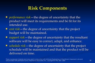 Good Performance Risk Risk Management by Roger Pressman | PPT