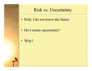 Risk Management For Manufacturing