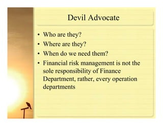 Risk Management For Manufacturing