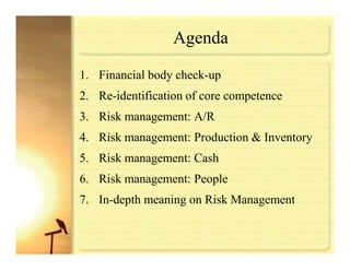 Risk Management For Manufacturing