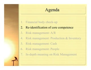 Risk Management For Manufacturing