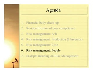Risk Management For Manufacturing