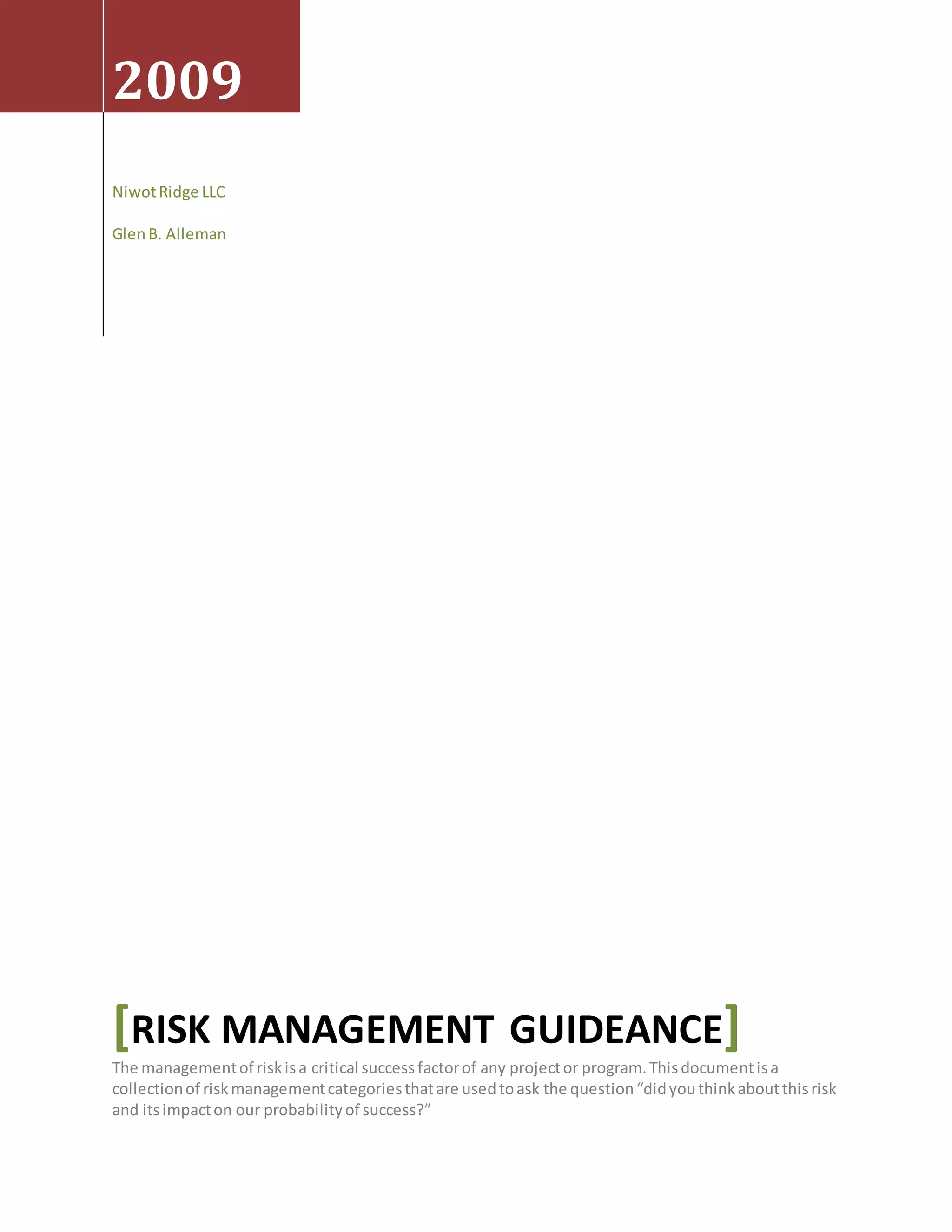 Risk Management Guidance | DOCX