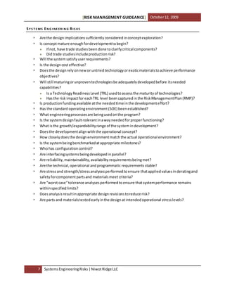 Risk Management Guidance | PDF