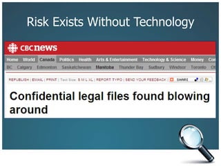 Risk Exists Without Technology