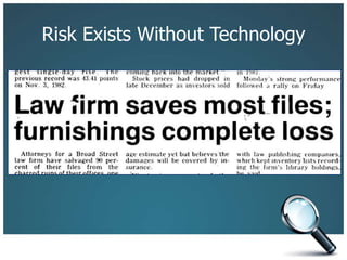 Risk Exists Without Technology