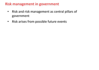 Government Policy Risks Risk management in government | PDF
