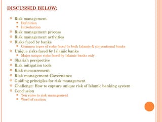 Islamic Risk Risk management in islamic banking | PPT