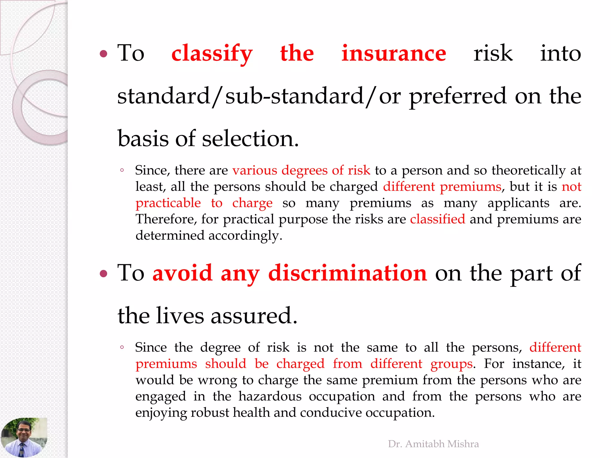 Risk management in Life Insurance by Dr. Amitabh Mishra | PDF